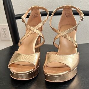 Naturalizer Gold Strappy Heels